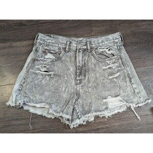 American Eagle Outfitters Gray High Waist Women Shorts